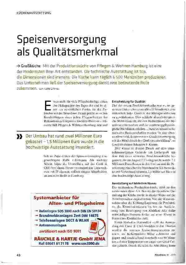 Vorschauseite 1: Speisenversorgung als Qualitätsmerkmal