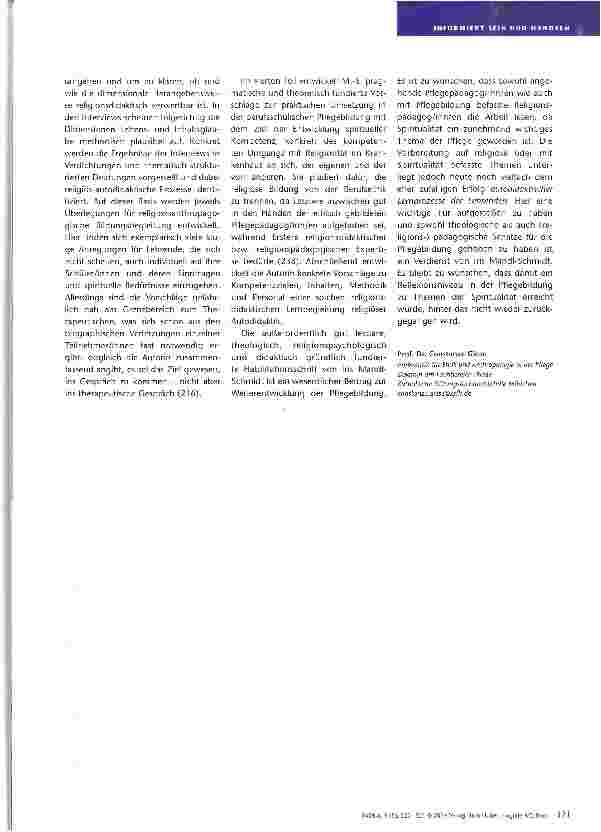 Vorschauseite 2: Religionsanthropagogik. Bildungsbegleitung religiöser Autodidaktik in Pflegeausbildungen