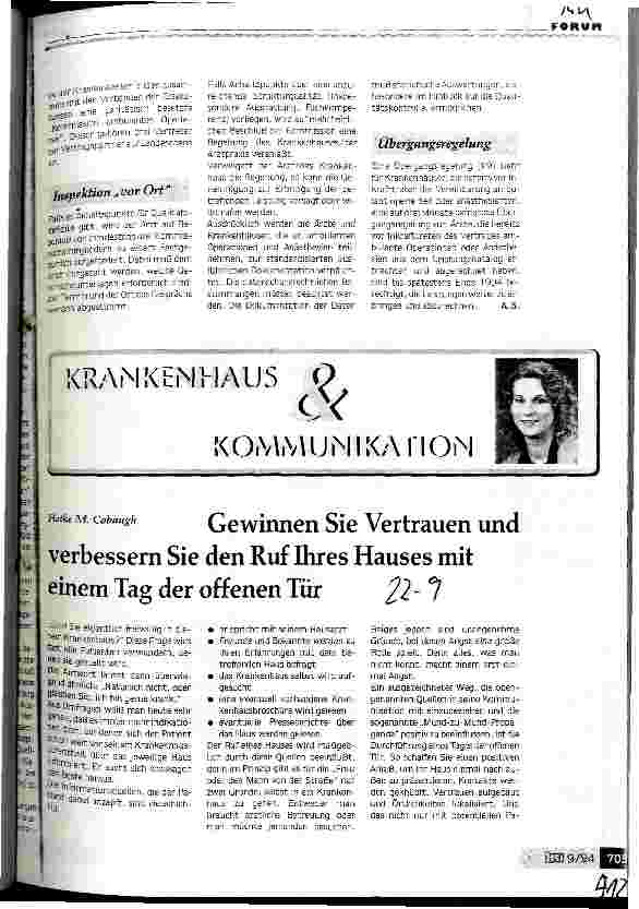 Vorschauseite 1: Gewinnen Sie Vertrauen und verbessern Sie den Ruf Ihres Hauses mit einem Tag der offenen Tür