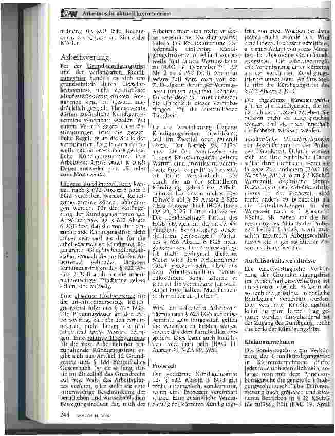 Vorschauseite 3: Kündigungsfristen Teil 1 Arbeitsrecht aktuell kommentiert