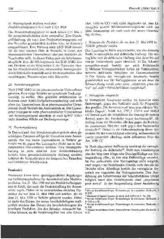 Vorschauseite 2: Zur Produkthaftungsproblematik beim Vertrieb von Arzneimitteln durch den Lizenznehmer bei innerdeutscher und grenzüberschreitender Belieferung durch den Lizenzgeber