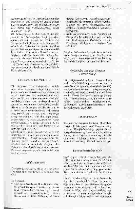 Vorschauseite 2: LEITSYMPTOM KRÄMPFE