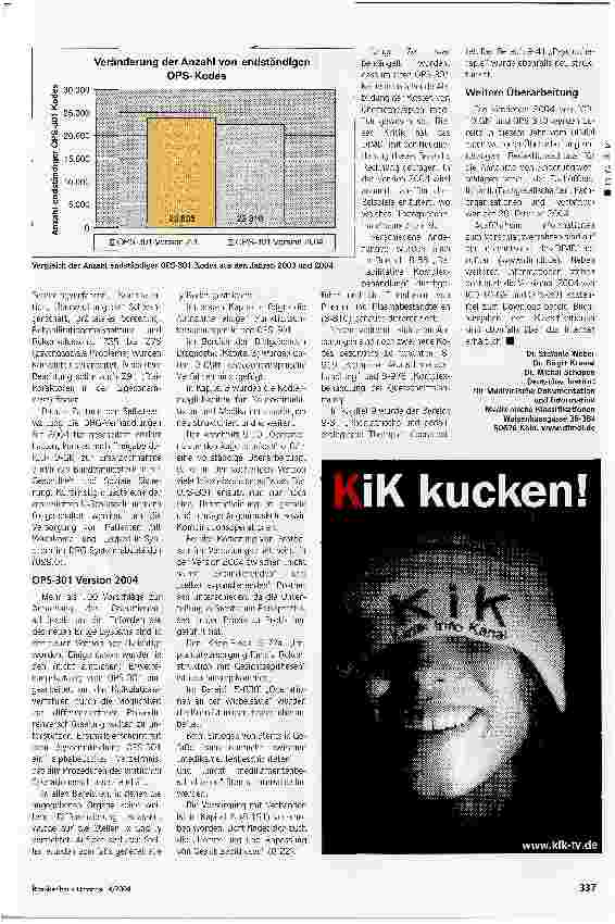 Vorschauseite 2: ICD-10: German ModificationVersion 2004 - alte Grundstruktur mit neuen Kodes