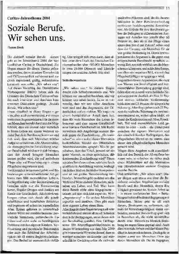 Vorschauseite 1: Soziale Berufe. Wir sehen uns.