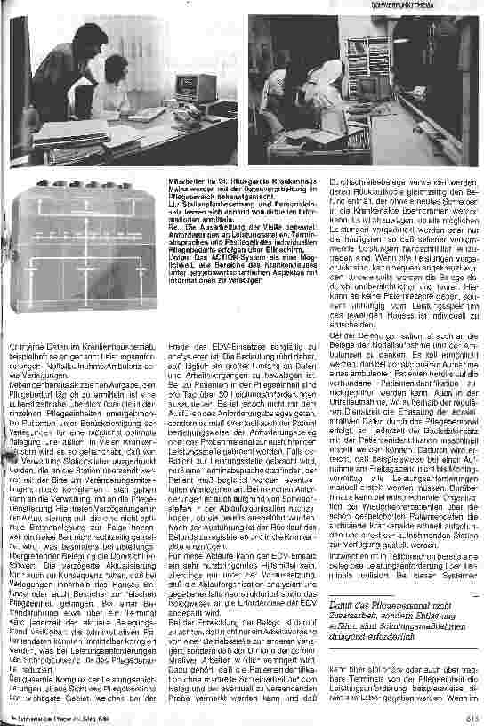 Vorschauseite 3: Computereinsatz in der Krankenpflege
