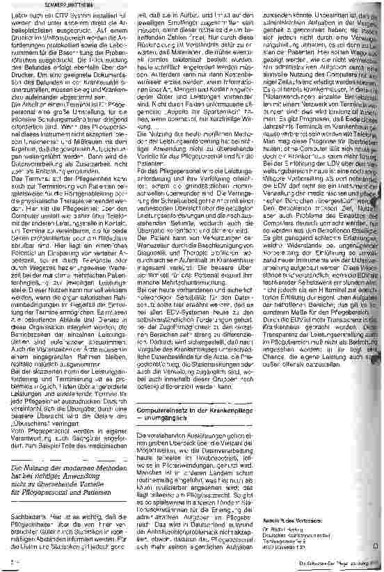 Vorschauseite 4: Computereinsatz in der Krankenpflege