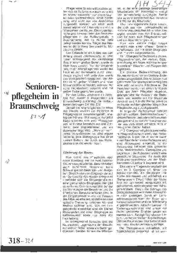 Vorschauseite 1: Seniorenpflegeheim in Braunschweig
