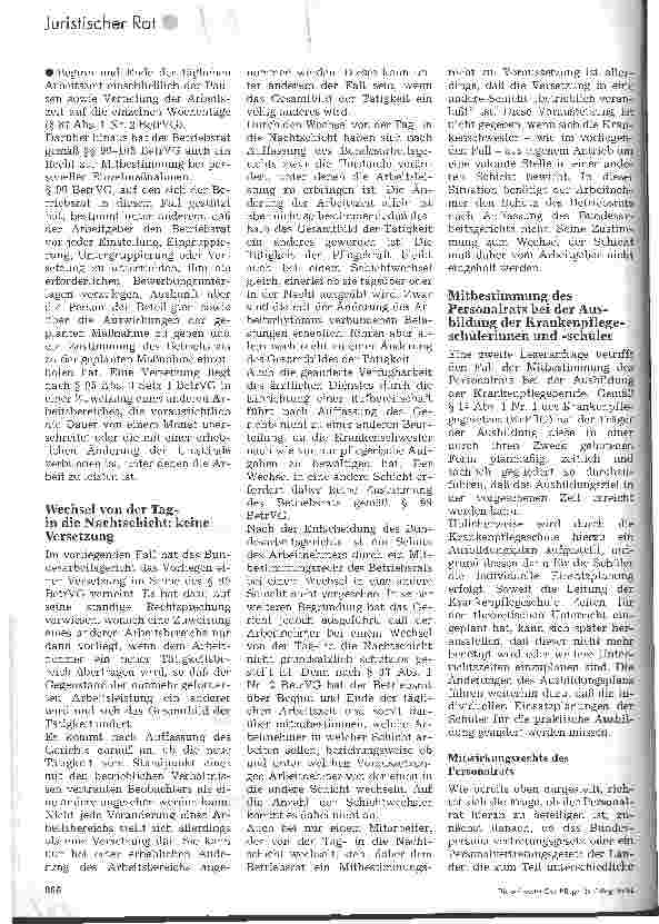 Vorschauseite 2: Zur Mitbestimmung des Betriebsund Personalrats bei pflegekraftrelevanten Maßnahmen