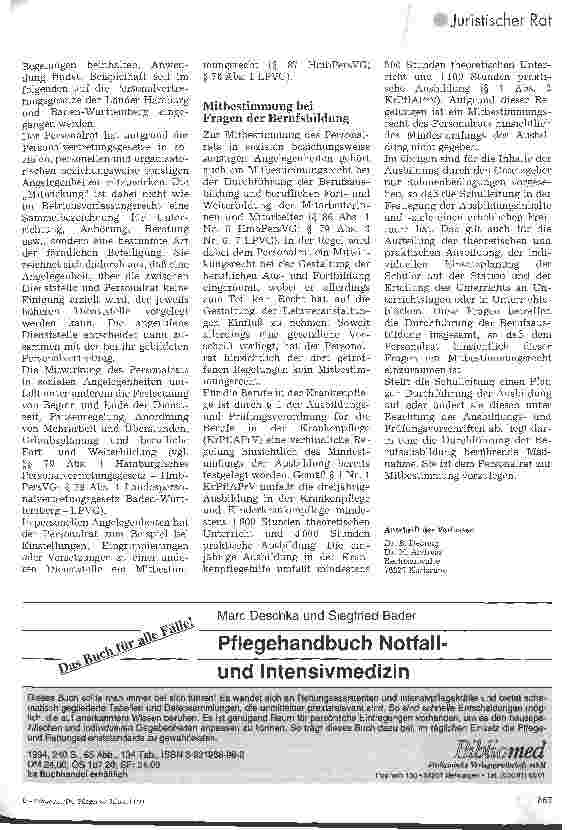 Vorschauseite 3: Zur Mitbestimmung des Betriebsund Personalrats bei pflegekraftrelevanten Maßnahmen