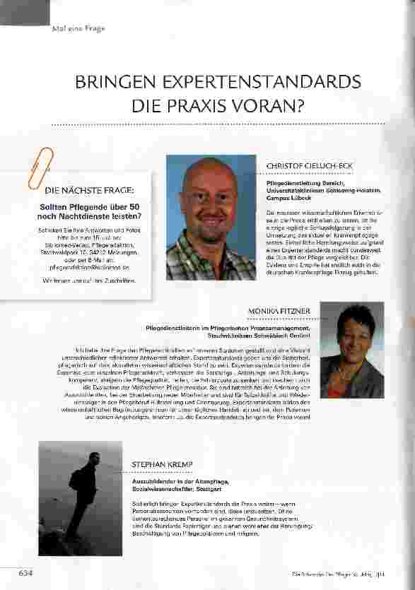 Vorschauseite 1: BRINGEN EXPERTENSTANDARDS DIE PRAXIS VORAN?