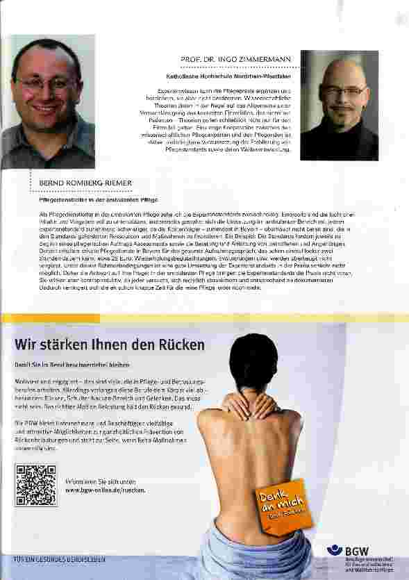 Vorschauseite 2: BRINGEN EXPERTENSTANDARDS DIE PRAXIS VORAN?