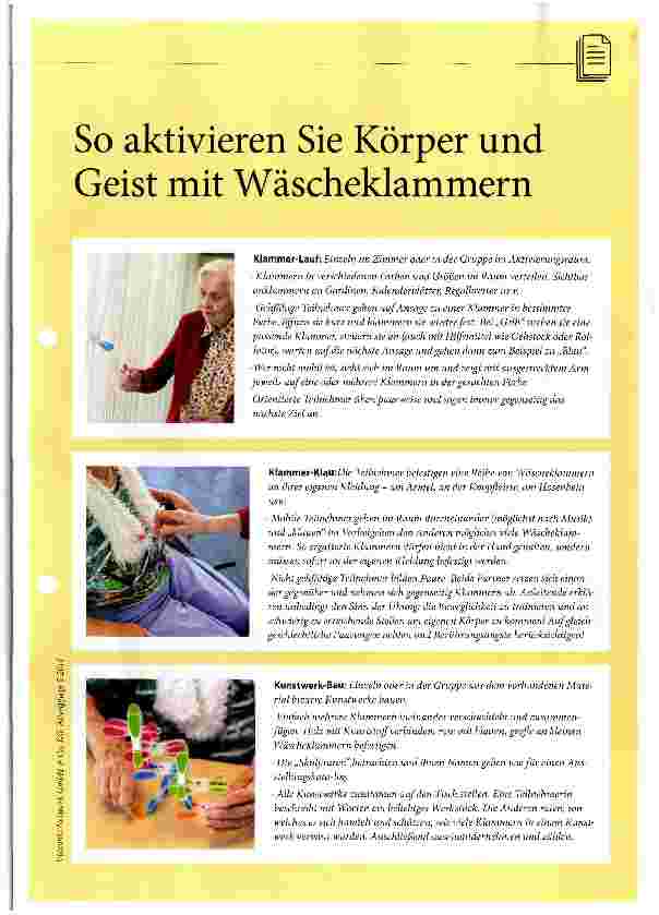 Vorschauseite 1: So aktivieren Sie Körper und Geist mit Wäscheklammern