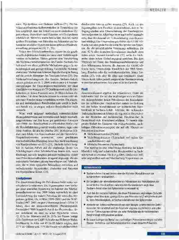 Vorschauseite 6: Kardiovaskuläre Risikofaktoren im Bundeslandvergleich