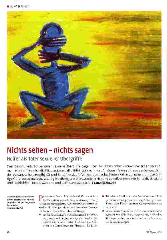 Vorschauseite 1: Nichts sehen - nichts sagen