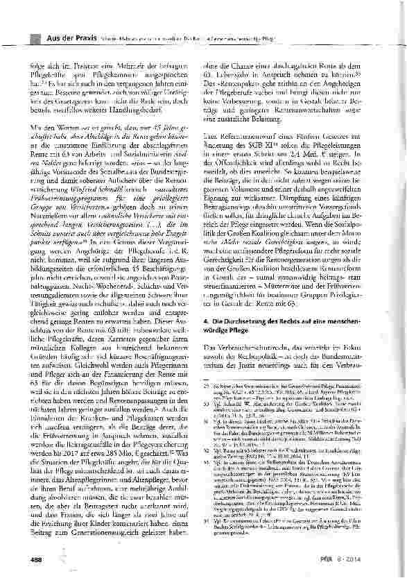 Vorschauseite 6: Mehr als »satt« und »sauber«: Das Recht auf eine menschenwürdige Pflege