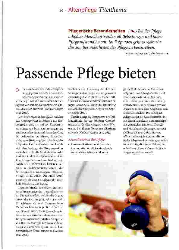 Vorschauseite 1: Passende Pflege bieten