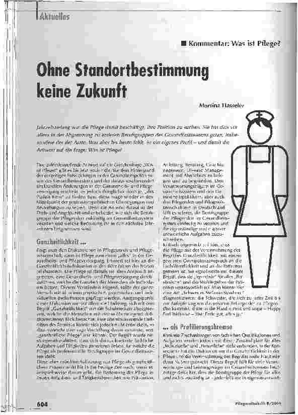 Vorschauseite 1: Ohne Standortbestimmung keine Zukunft