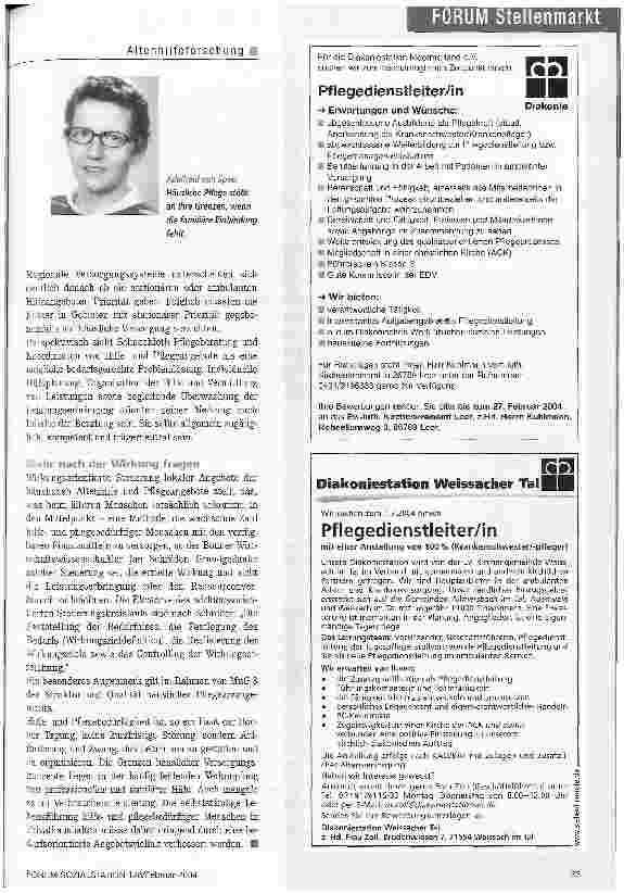 Vorschauseite 2: Junge Alte pflegen Hochbetagte