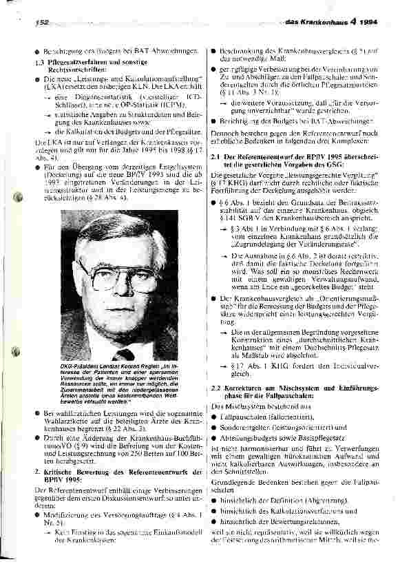 Vorschauseite 6: Neue Aufgaben und neue Entgeltsysteme für die Krankenhäuser