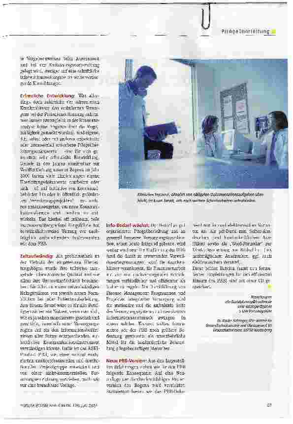 Vorschauseite 4: Der Patienten-BegleitbogenDer Versuch, die Kommunikation bei der Pflegeüberleitung zu verbessern