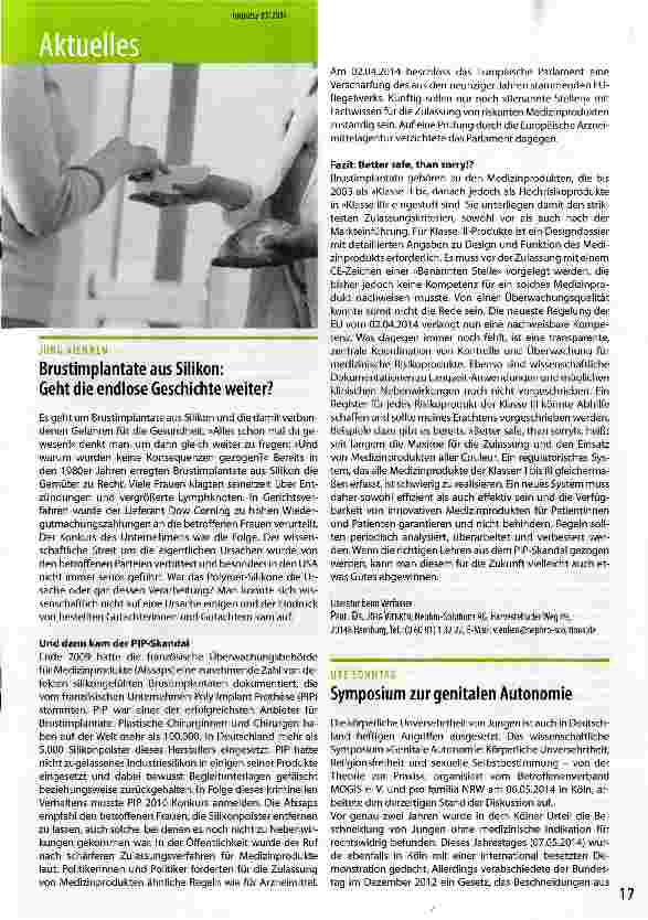 Vorschauseite 1: Symposium zur genitalen Autonomie