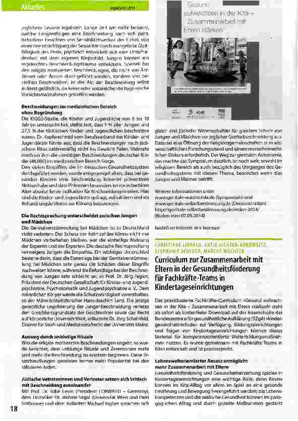 Vorschauseite 2: Symposium zur genitalen Autonomie