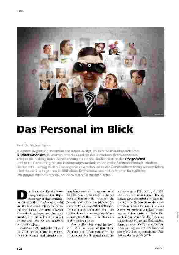 Vorschauseite 1: Das Personal im Blick