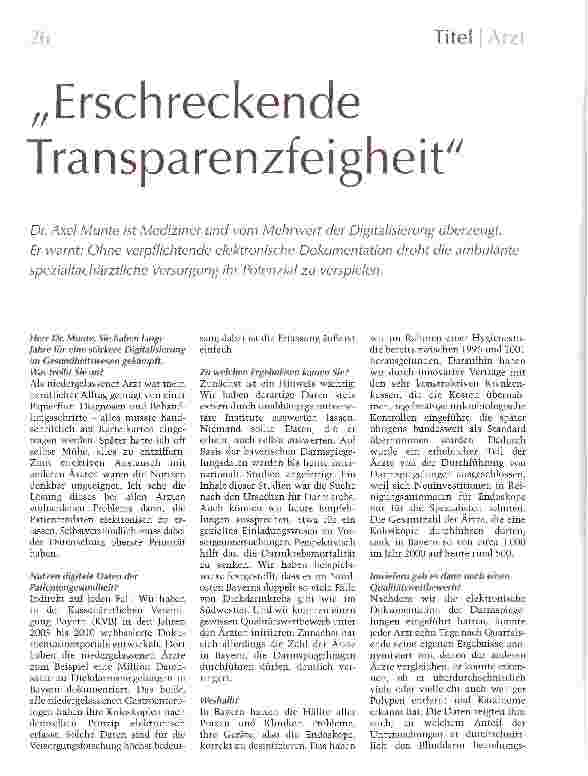 Vorschauseite 1: Erschreckende Transparenzfeigheit