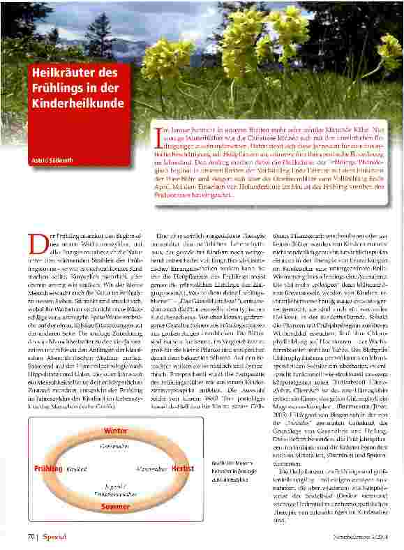 Vorschauseite 1: Heilkräuter des Frühlings in der Kinderheilkunde