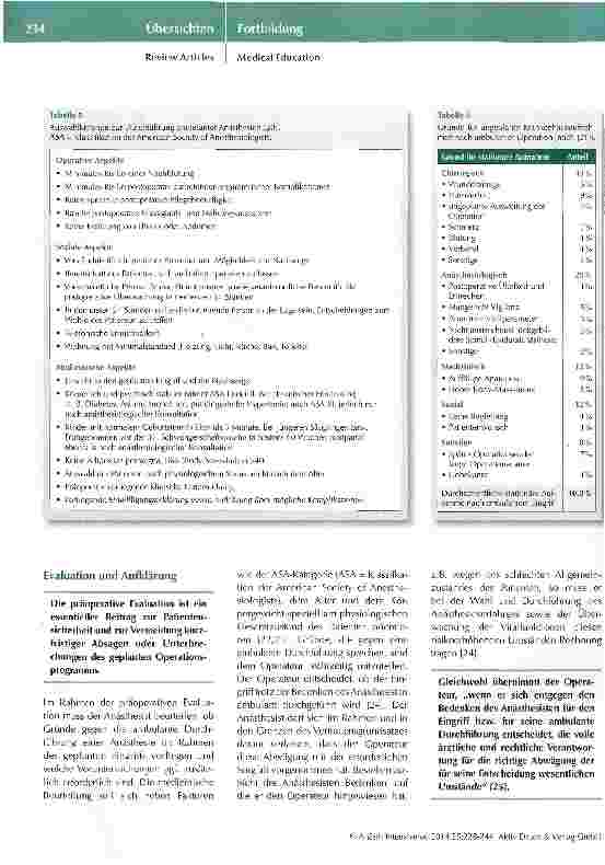 Vorschauseite 5: Anästhesie für ambulante Eingriffe