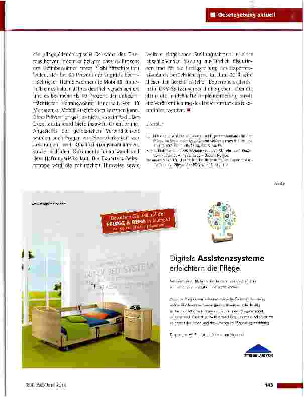 Vorschauseite 2: Expertenstandard „Erhaltung und Förderung der Mobilität in der Pflege nach § 113a SGB XI