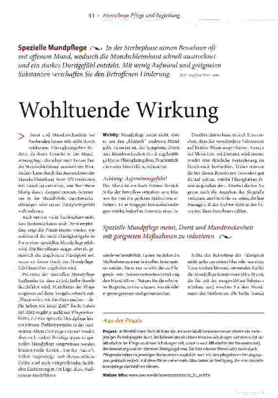 Vorschauseite 1: Wohltuende Wirkung