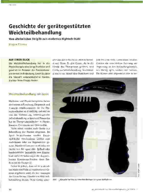 Vorschauseite 1: Geschichte der gerätegestützten Weichteilbehandlung