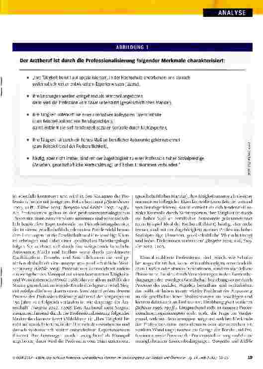 Vorschauseite 4: Die ärztliche Profession und ärztliches Handeln im Spannungsfeld von Medizin und Ökonomie: Wird der Arzt zum Gesundheitsmanager?