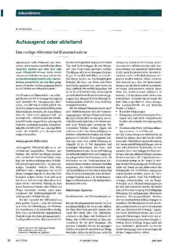 Vorschauseite 1: Aufsaugend oder ableitend