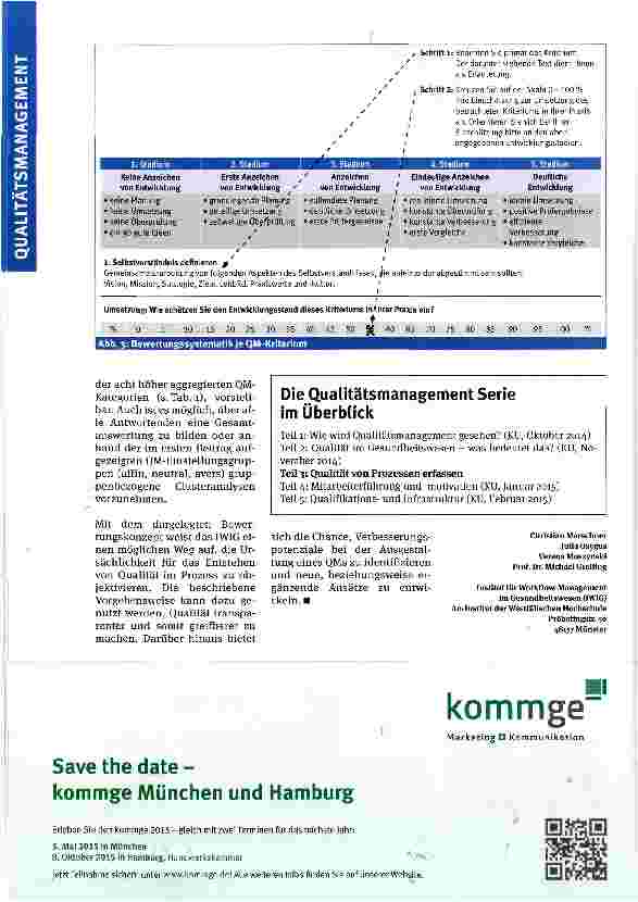 Vorschauseite 4: Serie: Wirksamkeit und Nutzen von Qualitätsmanagement
