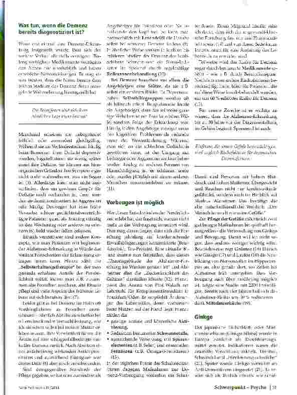 Vorschauseite 2: Demenz-Damoklesschwert des ALters?