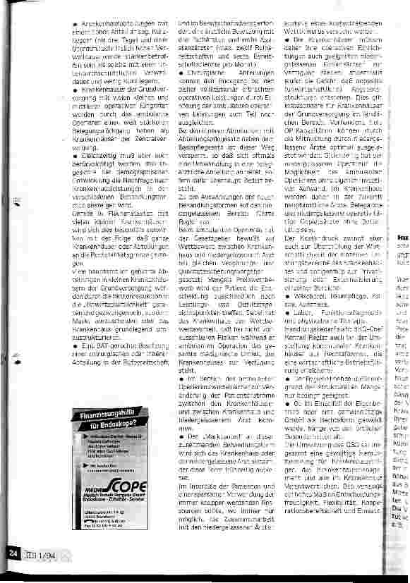 Vorschauseite 3: Überleben wird nur, wer rechtzeitig handelt Von der Mitgliederversammlung der Bayr. Krankenhausgesellschaft