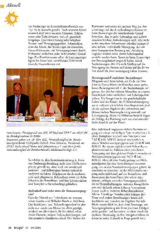 Vorschauseite 2: Sind Festbetragsregelungen in der Stomaversorgung überhaupt noch sinnvoll?