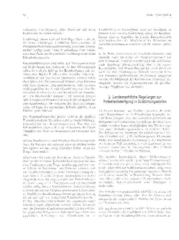 Vorschauseite 3: Patientenvertreter in den Schlichtungsausschüssen der Landeskammern für Heilberufe