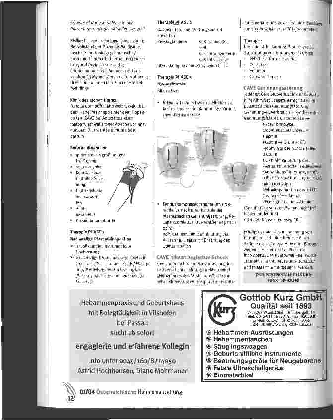 Vorschauseite 3: Hüte dich vor der Trägheit - nicht nur des Uterus, sondern auch der des Geburtshelfers!