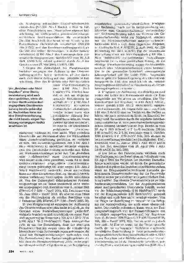 Vorschauseite 2: RechtsprechungZ U M P E R S O N A L V E R T R E T U N C S R E C H T