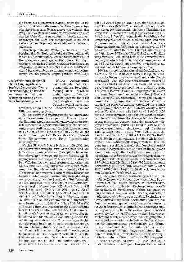Vorschauseite 6: RechtsprechungZ U M P E R S O N A L V E R T R E T U N C S R E C H T