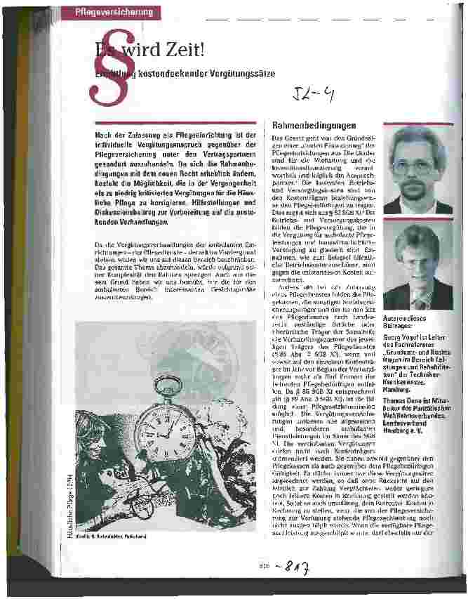 Vorschauseite 1: Es wird Zeit! Ermittlung kostendeckender Vergütungssätze
