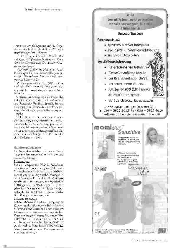 Vorschauseite 4: Möglichkeiten und Grenzen der Hebammenbetreuung