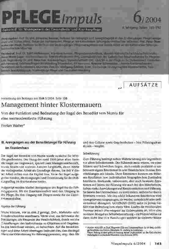 Vorschauseite 1: Management hinter Klostermauern