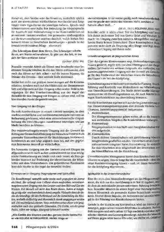 Vorschauseite 6: Management hinter Klostermauern