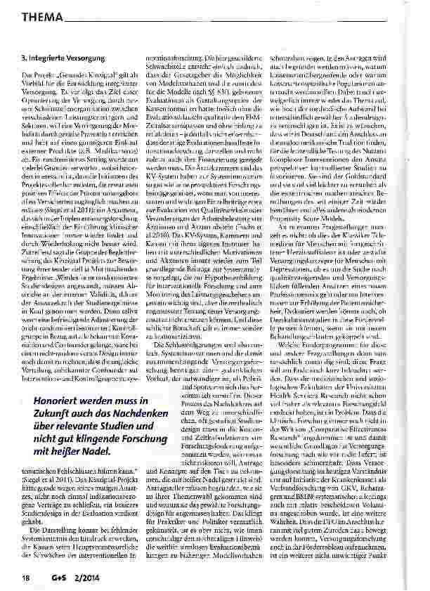 Vorschauseite 3: Forschung und Entwicklung: eine unverhoffte Chance für die GKV