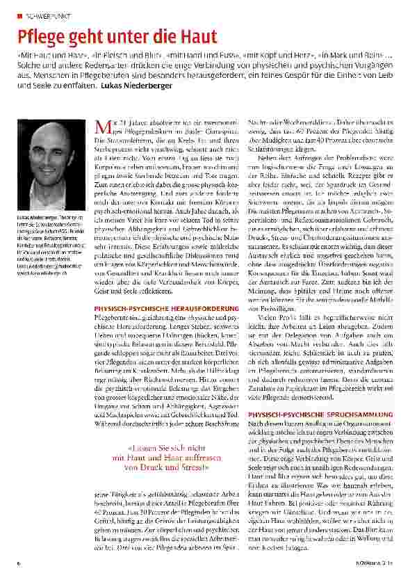 Vorschauseite 1: Pflege geht unter die Haut