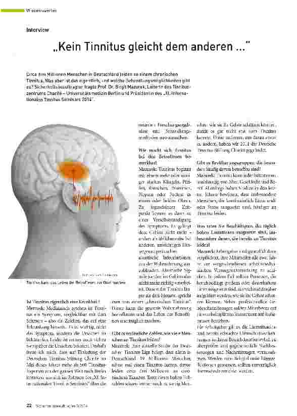 Vorschauseite 1: Kein Tinnitus gleicht dem anderen